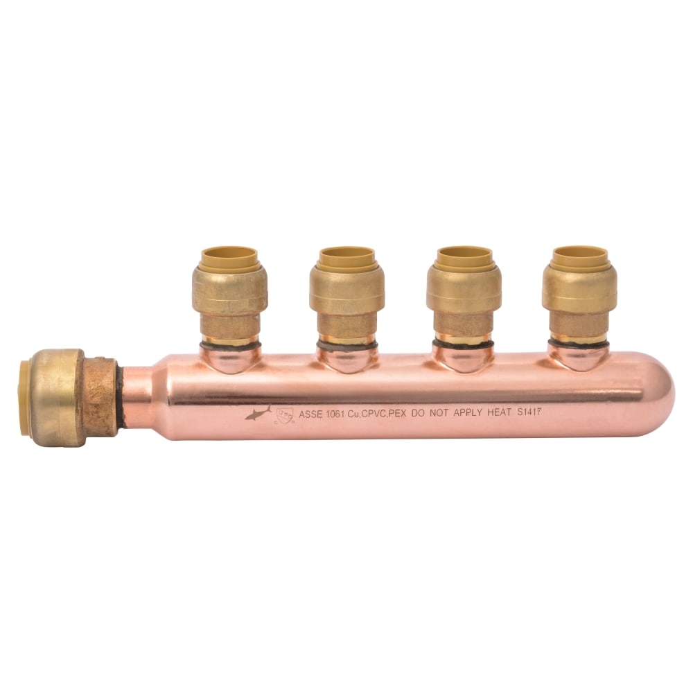 3/4 inch X 1/2 inch SharkBite 3 Port Manifold Closed