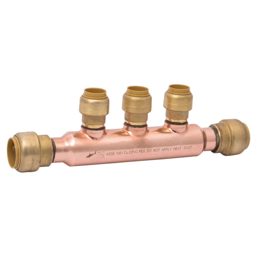 3/4 inch X 1/2 inch SharkBite 3 Port Manifold Open