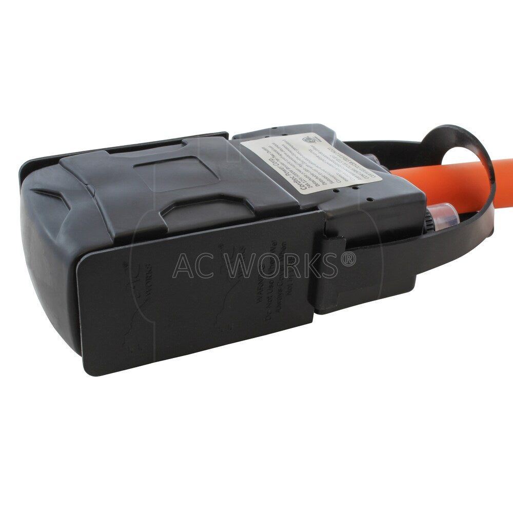1.5FT L21-30P 30A 5-Prong Locking Plug to (4) Household Outlets with 20A Breakers
