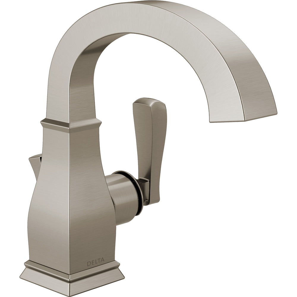 Robinet de lavabo de salle de bain monotrou à poignée unique Lakewood à débit standard SpotShield en nickel brossé