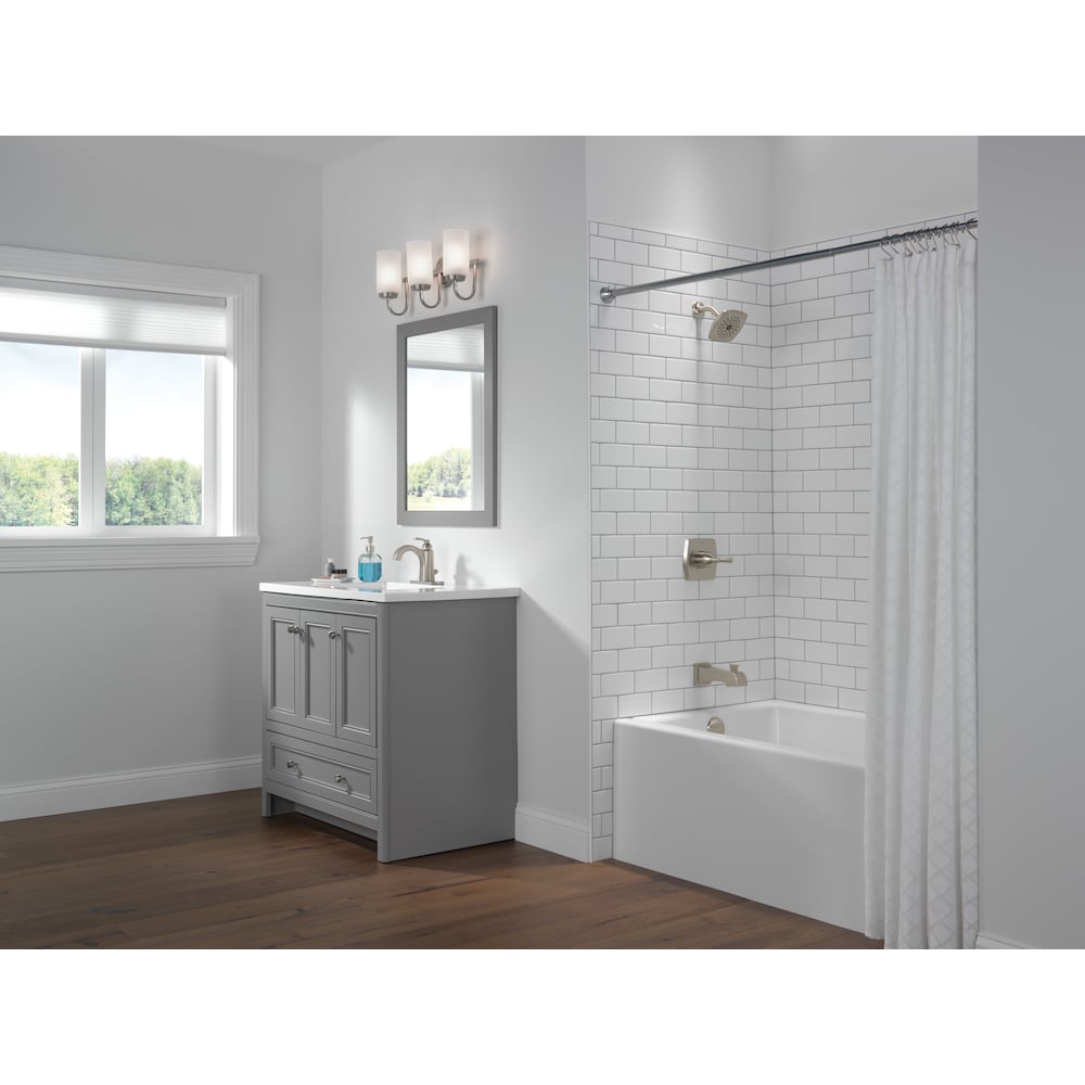Flynn Single Handle Single Hole with Lever Centerset Bathroom Sink Faucet Deck Mount Stainless Steel