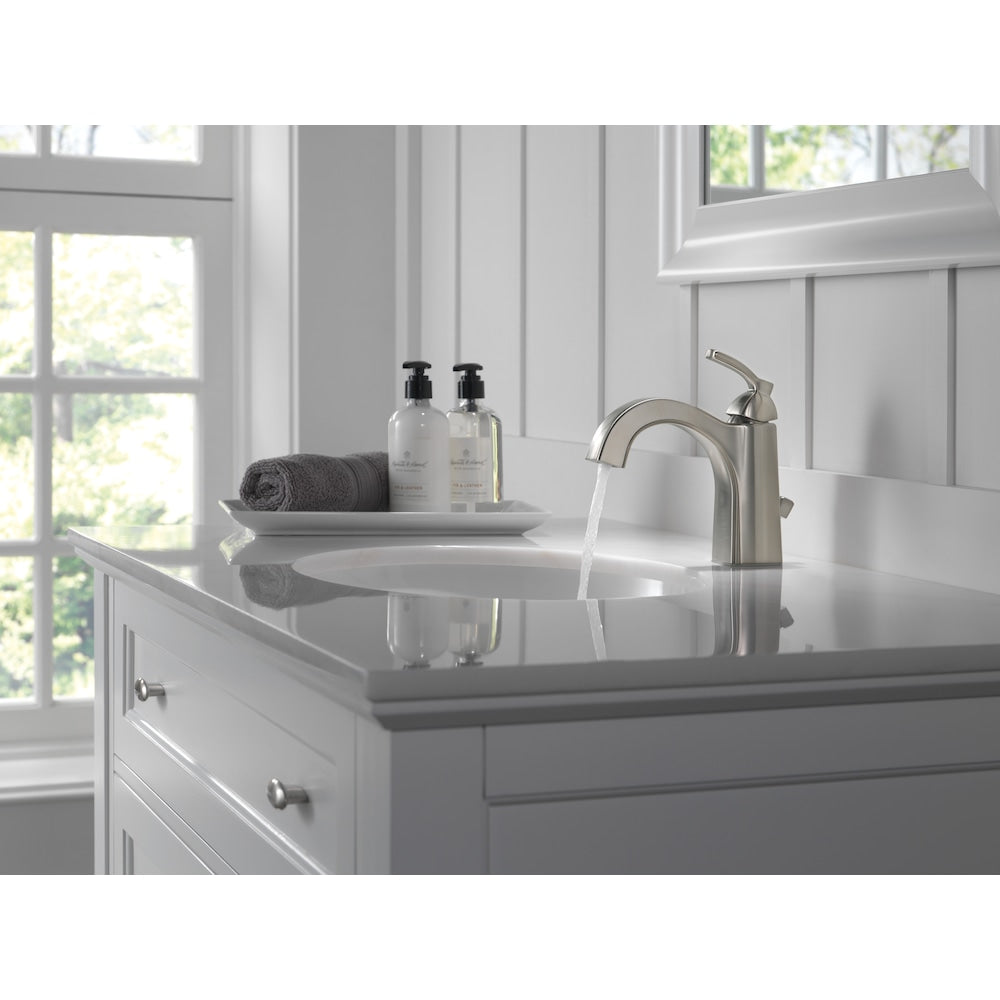 Flynn Single Handle Single Hole with Lever Centerset Bathroom Sink Faucet Deck Mount Stainless Steel