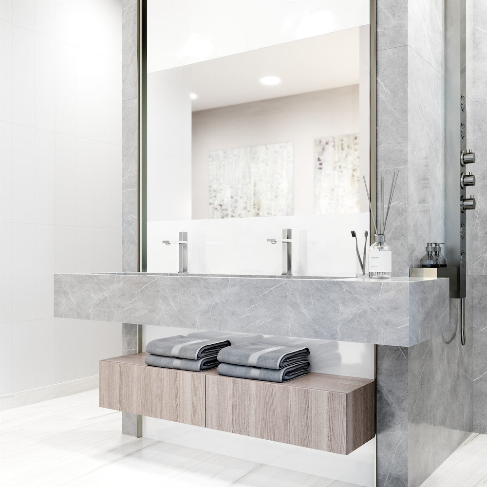 Robinet de salle de bain monotrou à poignée unique Nova en chrome