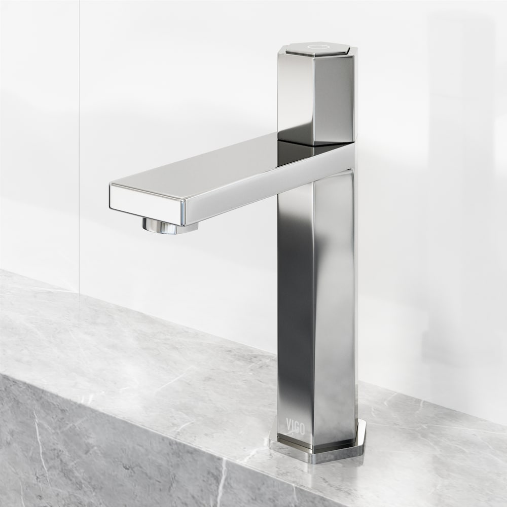 Robinet de salle de bain monotrou à poignée unique Nova en chrome