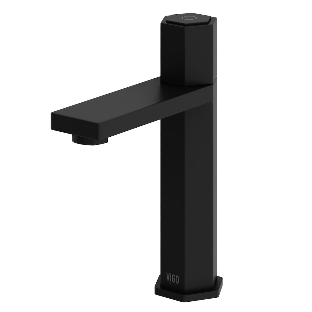 Robinet de salle de bain monotrou à poignée unique Nova en noir mat