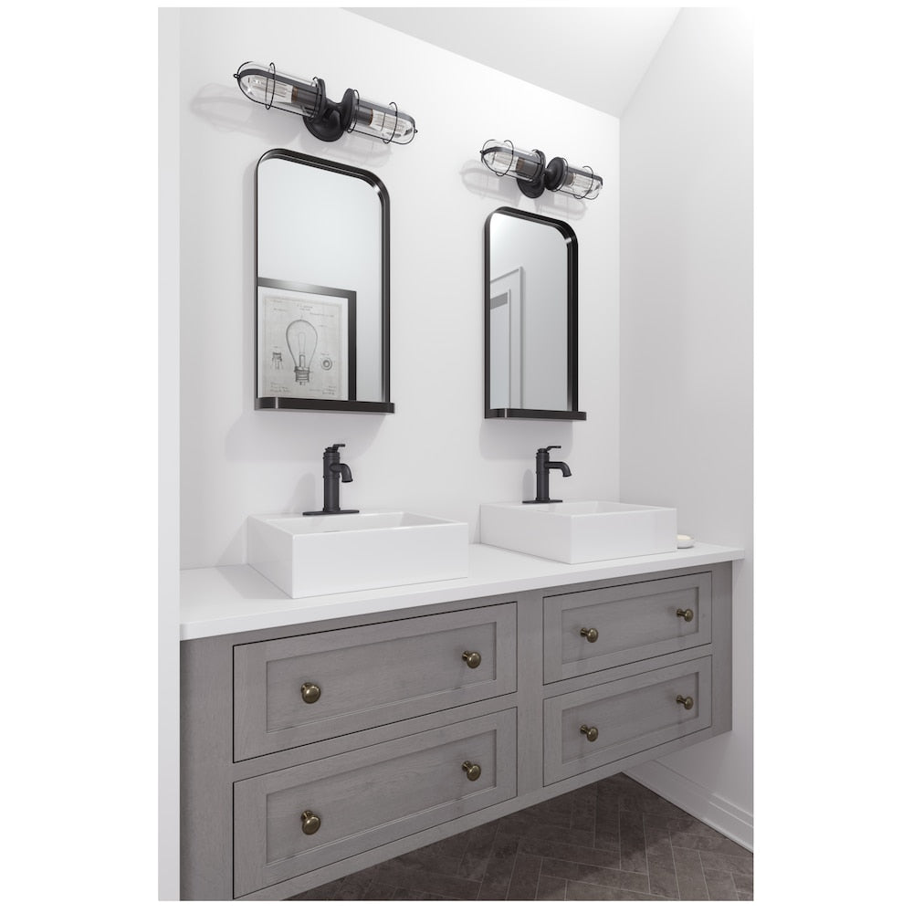 Robinet de lavabo de salle de bain Breckenridge à poignée unique, 1 ou 3 trous, noir mat