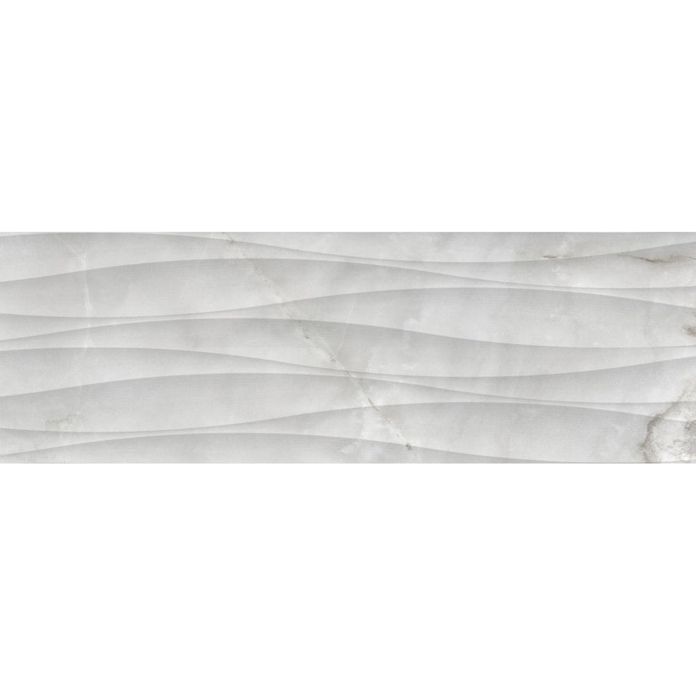 Carreaux muraux en céramique rectifiés mats Raffino Onyx Suave Curva de 12 po x 36 po (14,53 pi2/boîte)