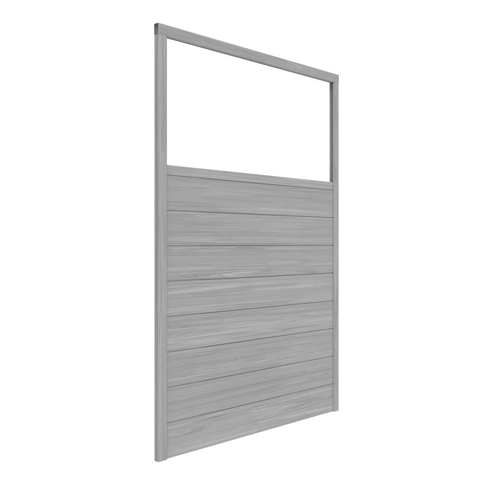4' x 6' Vinyl Prvacy Fence Panel for 2'x4' Decoratave Panel Insert Driftwood Grey