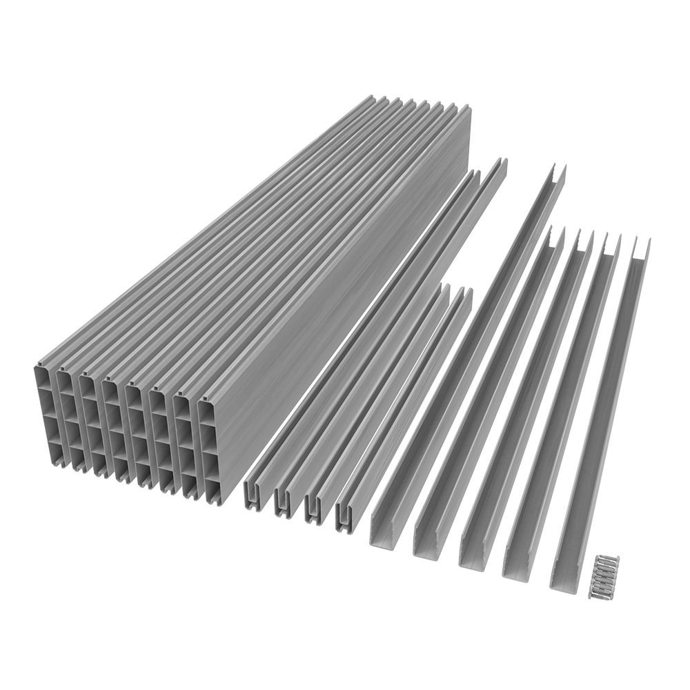 4' x 6' Vinyl Prvacy Fence Panel for 2'x4' Decoratave Panel Insert Driftwood Grey