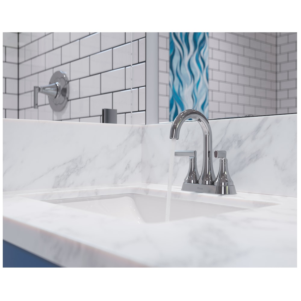 Vedra 2-Handle 4-inch Centerset Polished Chrome Bathroom Sink Faucet/Tap