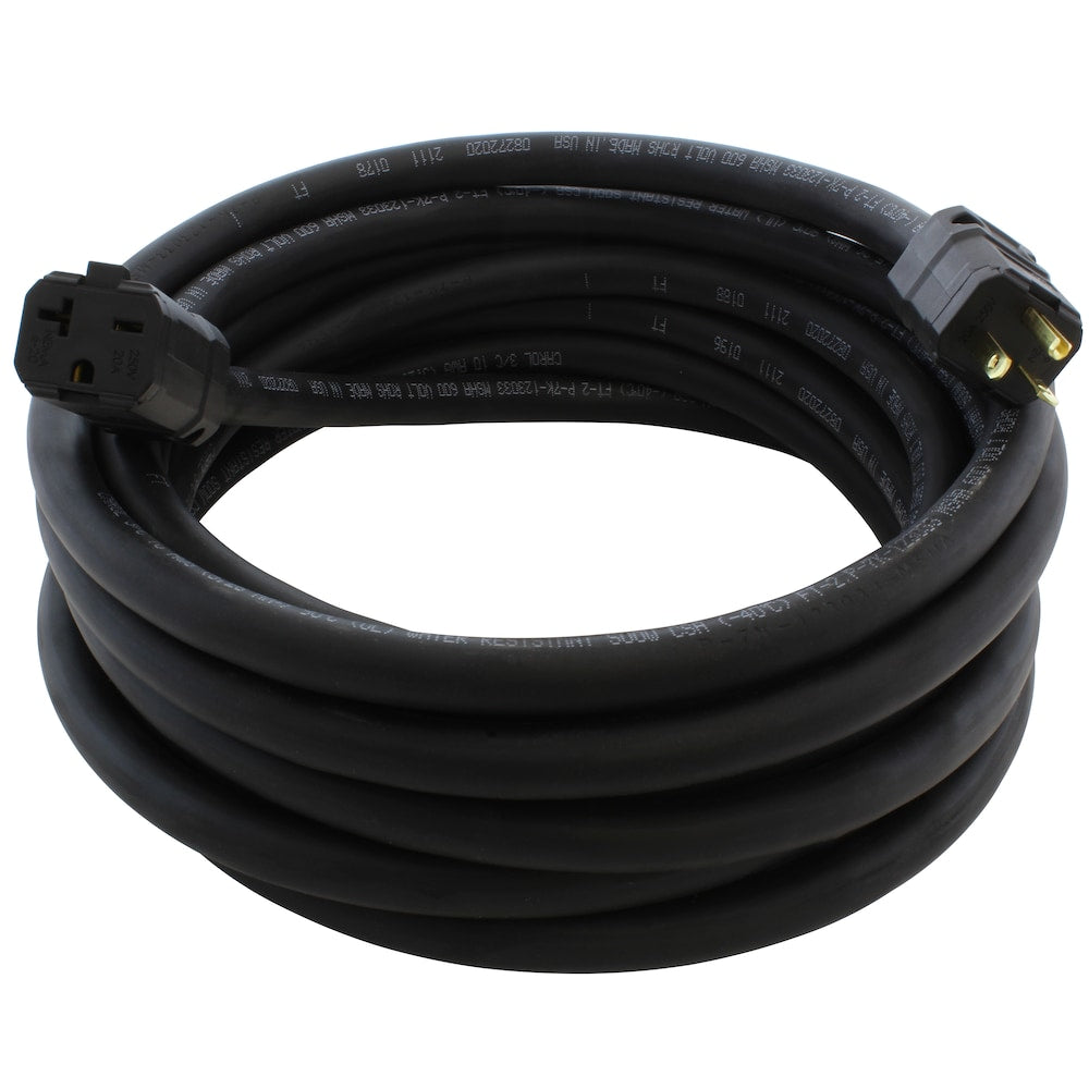 10ft SOOW 10 Gauge NEMA 6-20 20A 250V Super Duty Outdoor Rubber Extension Cord