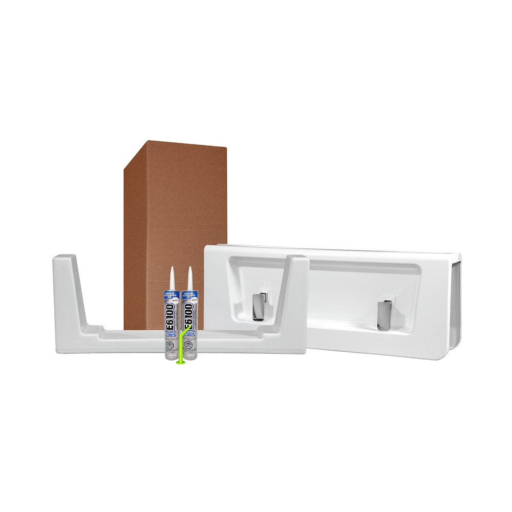 Narrow Full Convertible Bathtub Conversion Kit in White