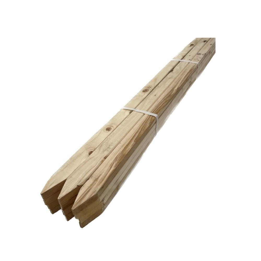 1-inch X 2-inch X 48-inch Pointed Wooden Stake (12-pack)