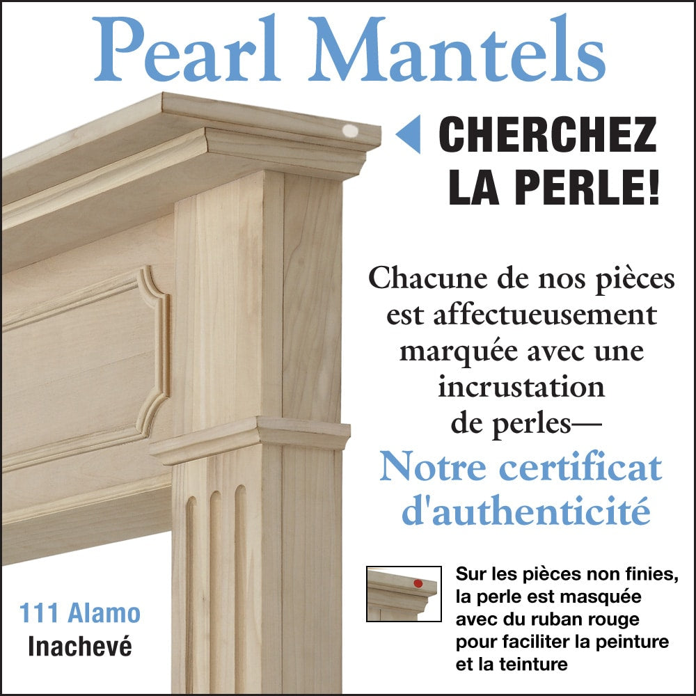 Le manteau de cheminée Alamo 50" non fini