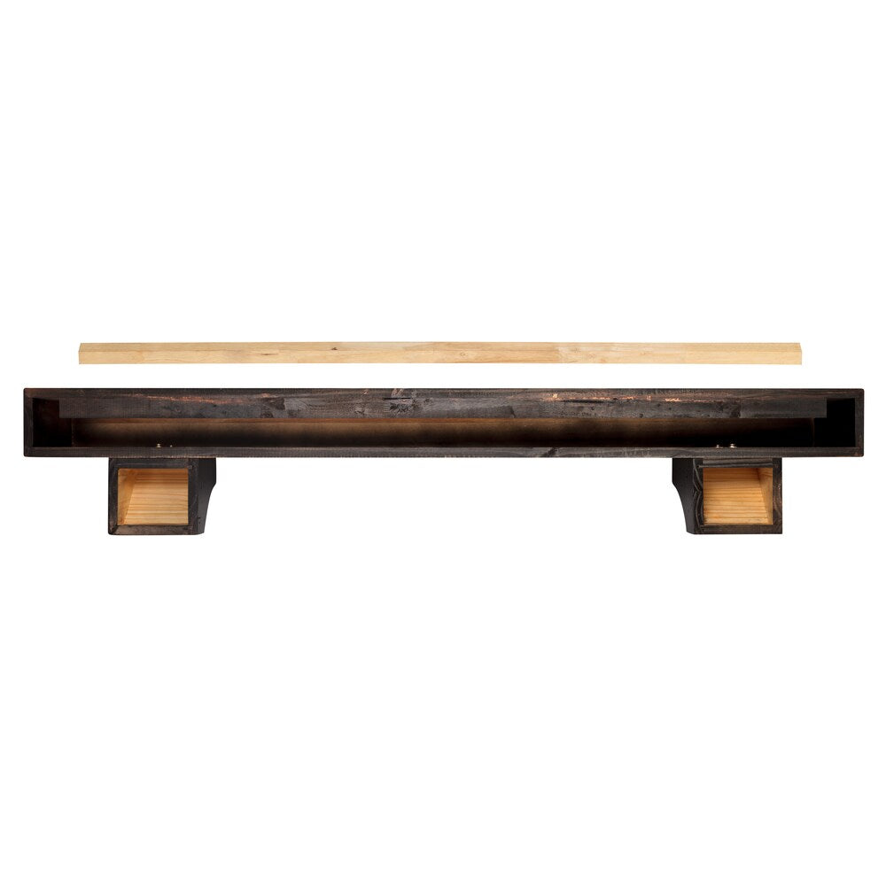 Étagère ou étagère de cheminée Shenandoah de 48 po avec finition rustique vieillie espresso