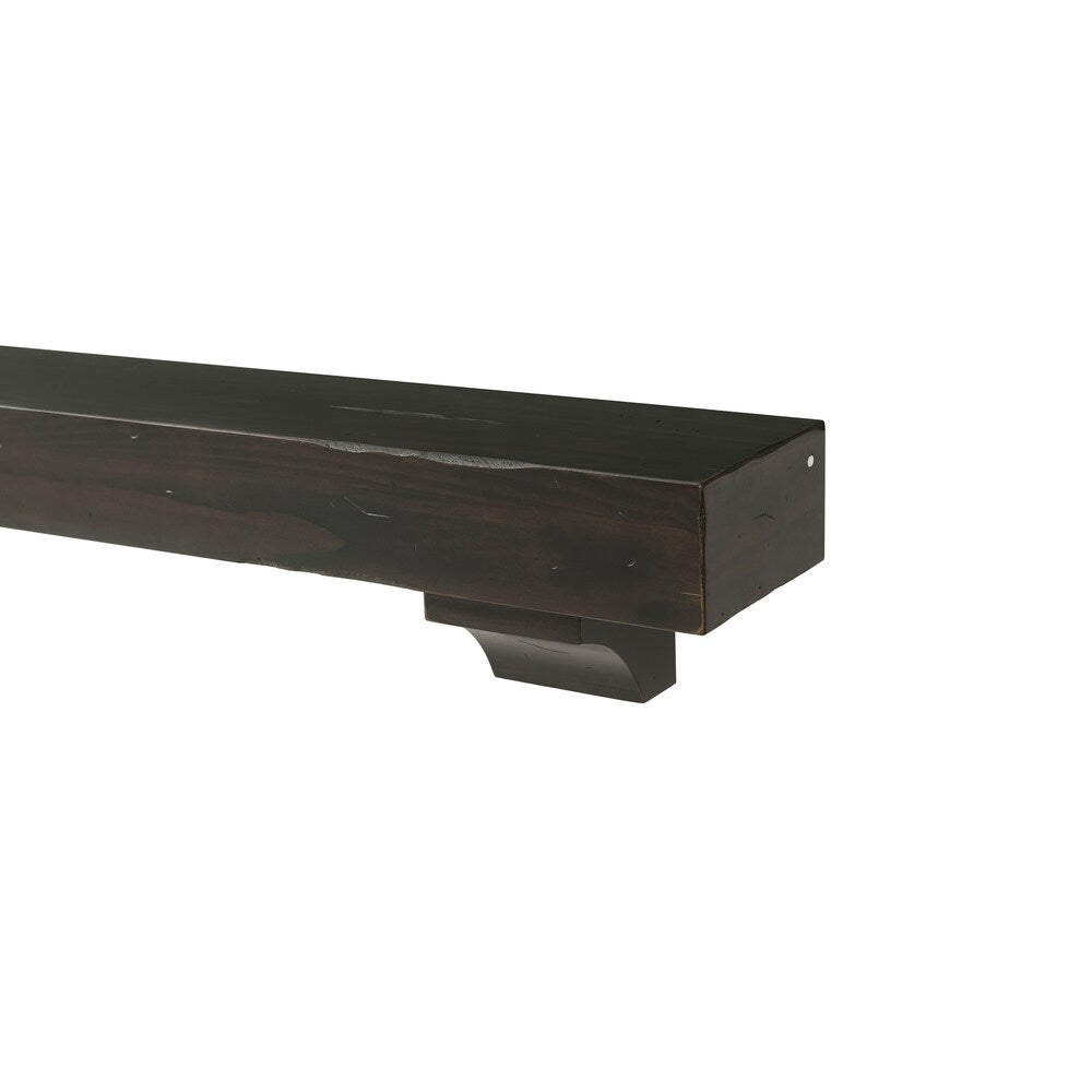Étagère ou étagère de cheminée Shenandoah de 48 po avec finition rustique vieillie espresso