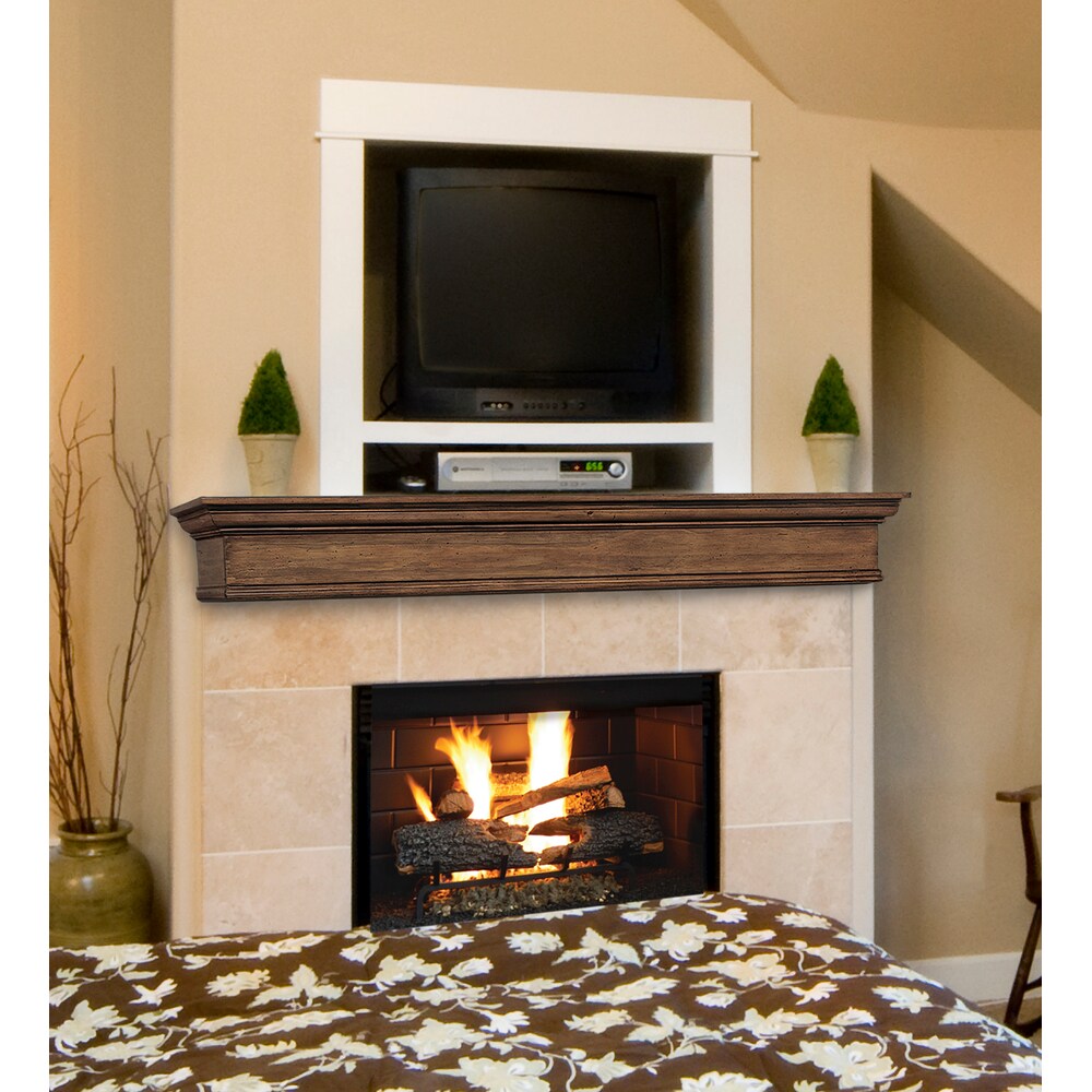 L'étagère ou étagère de cheminée Savannah 72" avec finition Taos