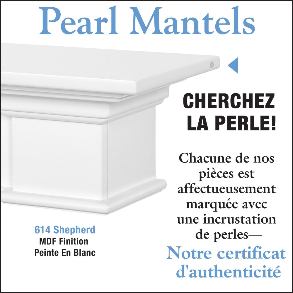 The Shepherd Tablette de cheminée 48" MDF Peinture Blanche