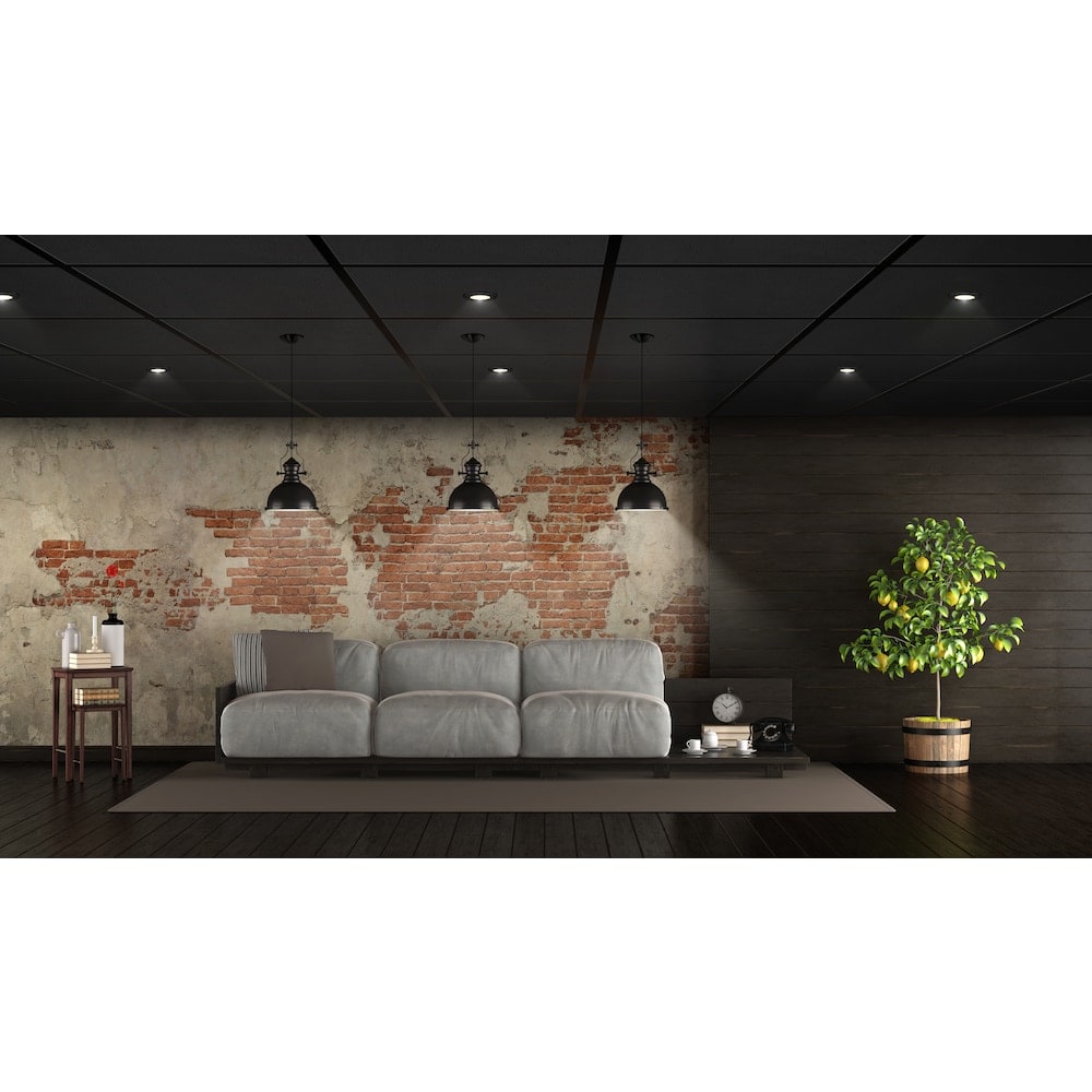 2 ft. x 2 ft. Radar 2210 Black Lay-in Ceiling Tile (Sold by Case - Pack of 16)