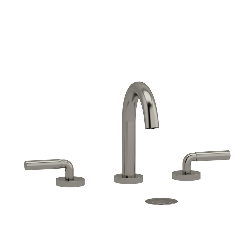 Robinet de lavabo à large portée Riu en nickel brossé