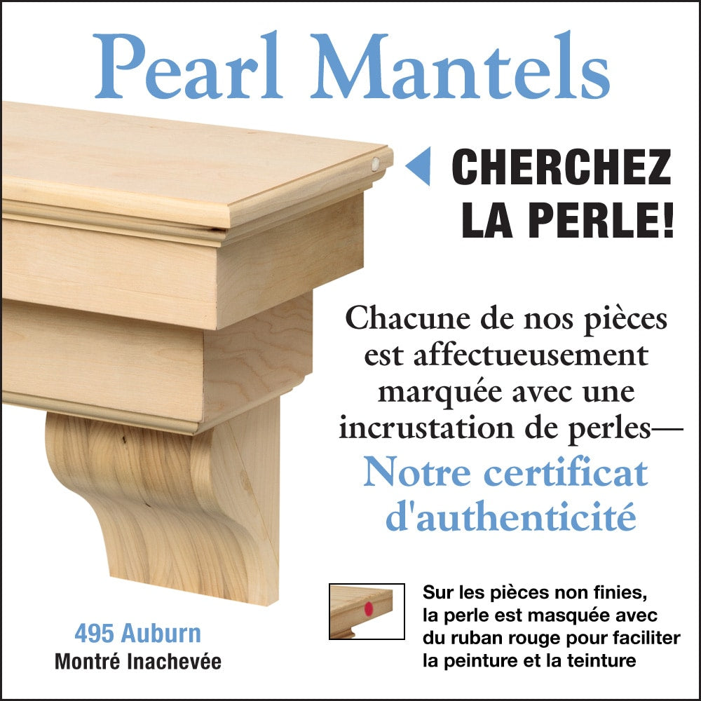 L'étagère ou étagère de cheminée Auburn de 48 po non finie