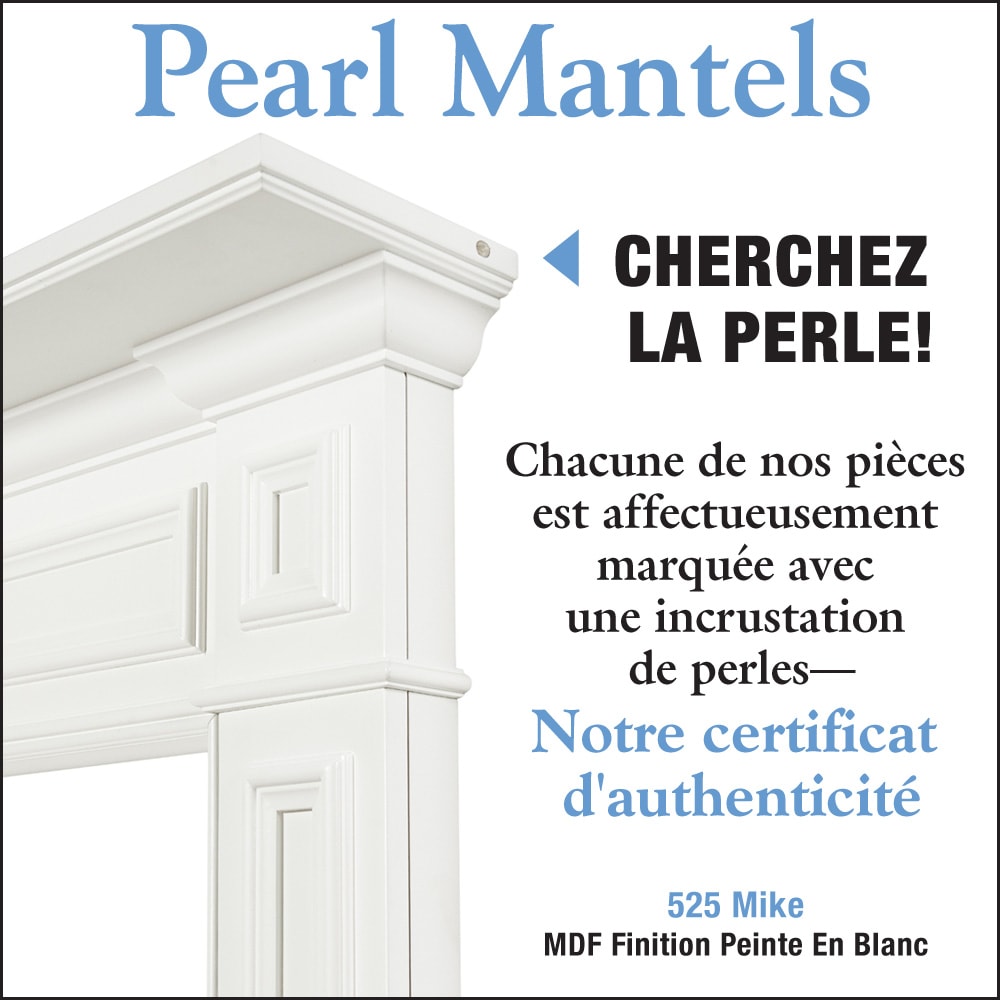 Le manteau de cheminée Mike 48" en MDF peint en blanc