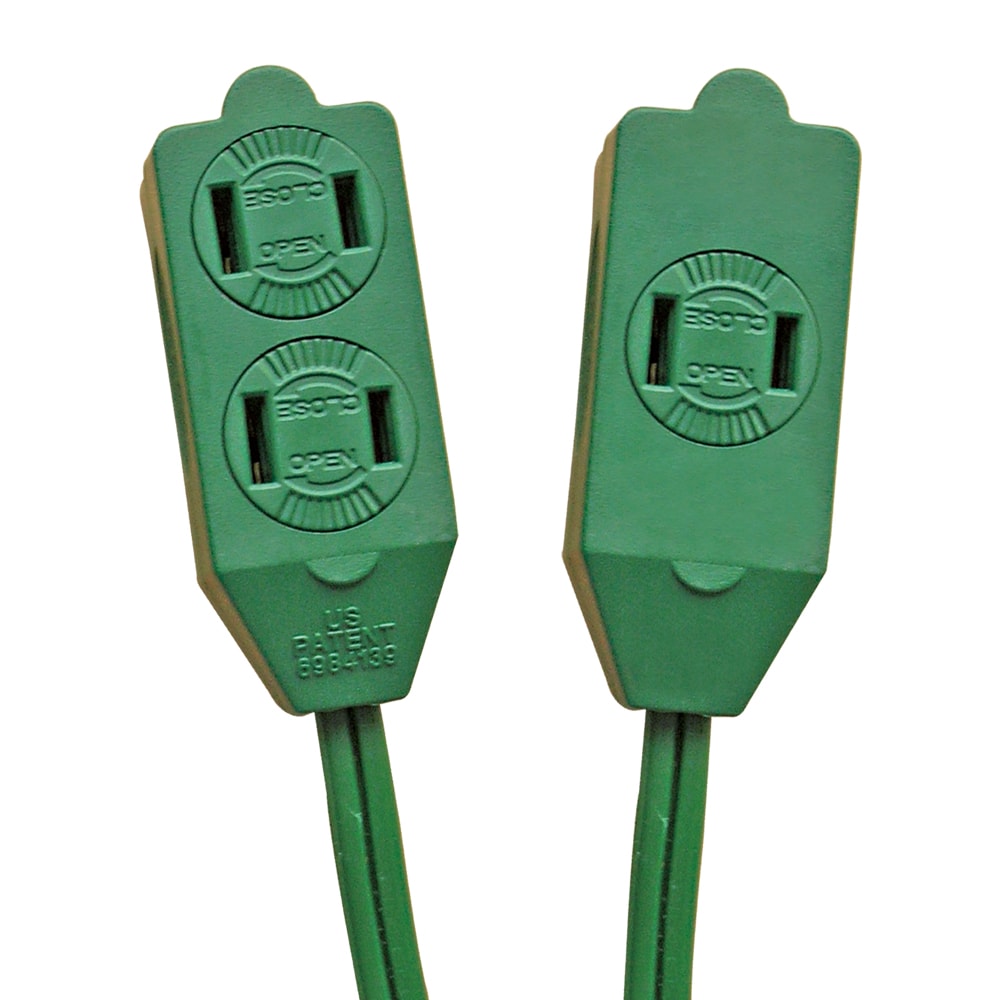 6 ft. 16 Gauge 13 Amps Indoor Light Duty 3-Outlet Extension Cord with Footswitch, Green