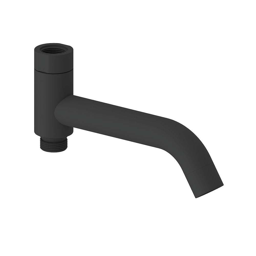 Round Bathtub Spout in Matt Black Finish