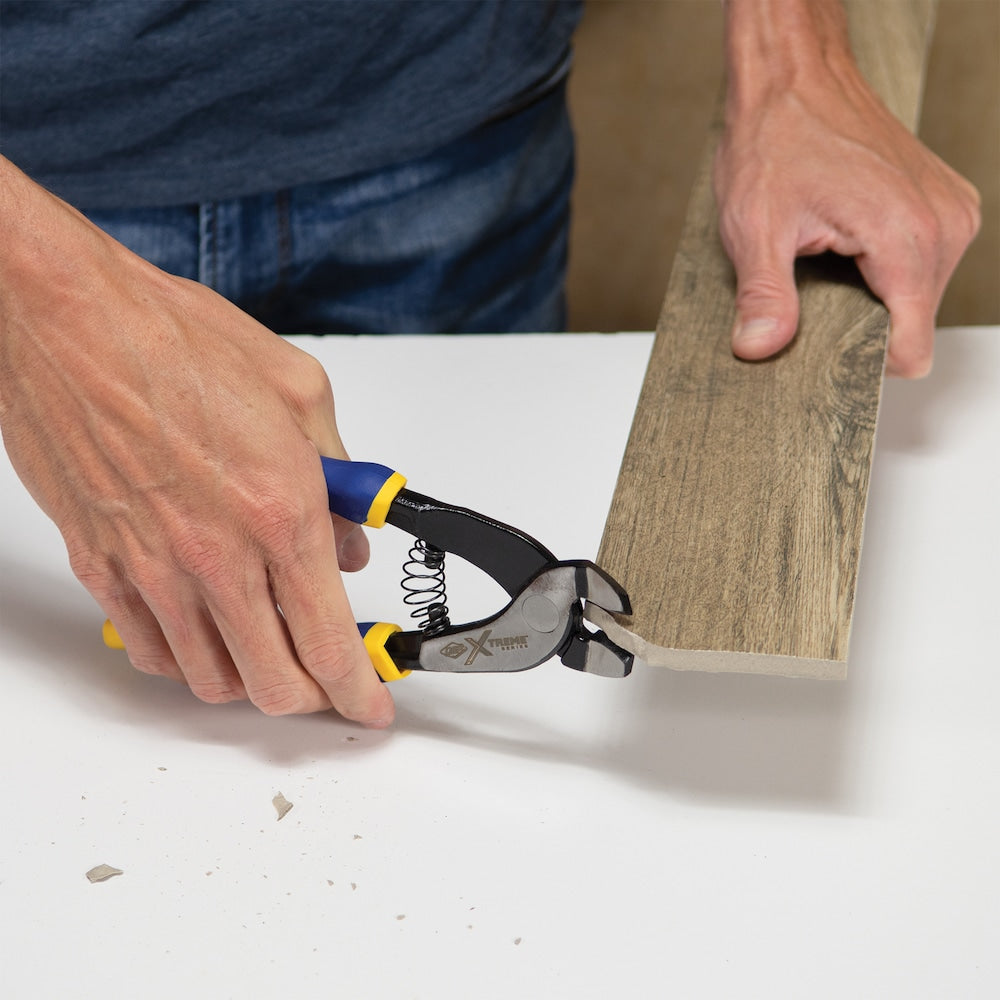 XTREME Series 8.25 in. Offset Tile Nipper with Tungsten Carbide Tips for Tile up to 5/16 in. Thick