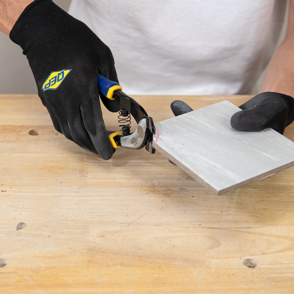 XTREME Series 8.25 in. Offset Tile Nipper with Tungsten Carbide Tips for Tile up to 5/16 in. Thick