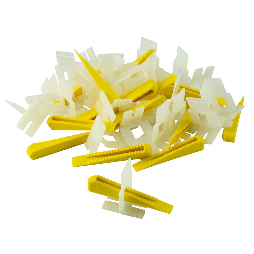 LASH Tile Leveling System Project Pack 100 1/16 in. Leveling Clips and 100 Wedges, (200-Pieces)