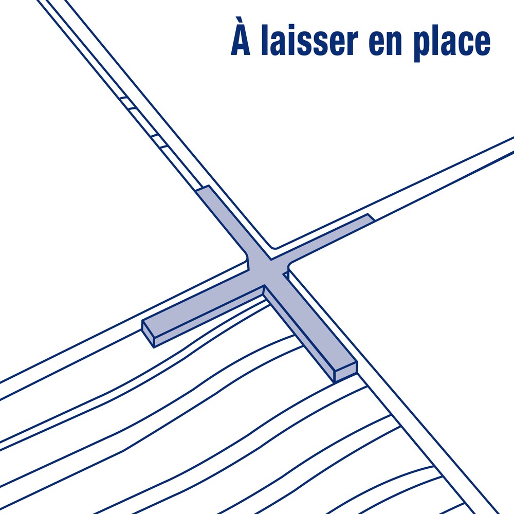 Espaceurs de carrelage de style dur sans rinçage de 1/16 po (paquet de 1 500)