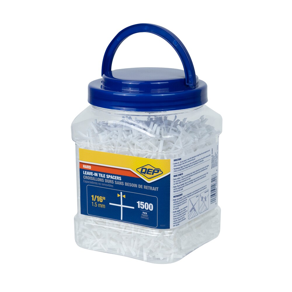 Espaceurs de carrelage de style dur sans rinçage de 1/16 po (paquet de 1 500)