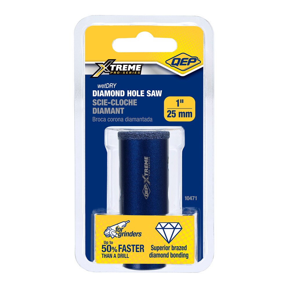 WETDRY Scie-cloche diamantée de 1 po pour meuleuses