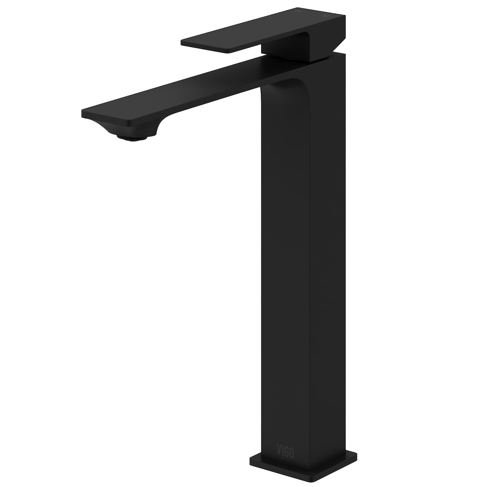 Dunn Single Hole Single-Handle Vessel Bathroom Faucet in Matte Black