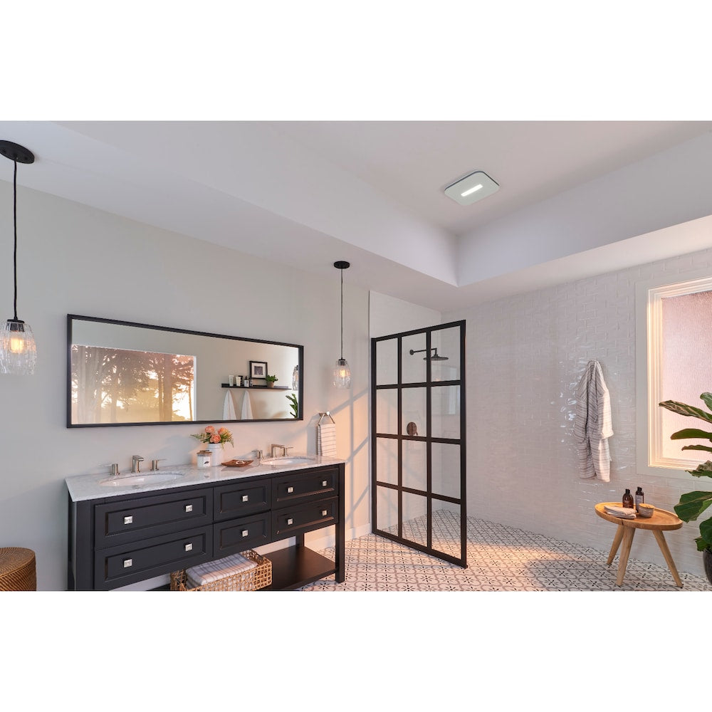 80 CFM 0.7 Sones Bathroom Fan with LED Lighted CleanCover Grille (for bathrooms up to 75 sq. ft.)