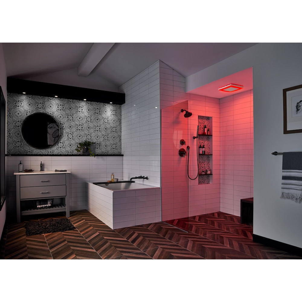 110 CFM 1.5 Sones Bathroom Fan, ChromaComfort Bluetooth Speaker (for bathrooms up to 105 sq. ft.)