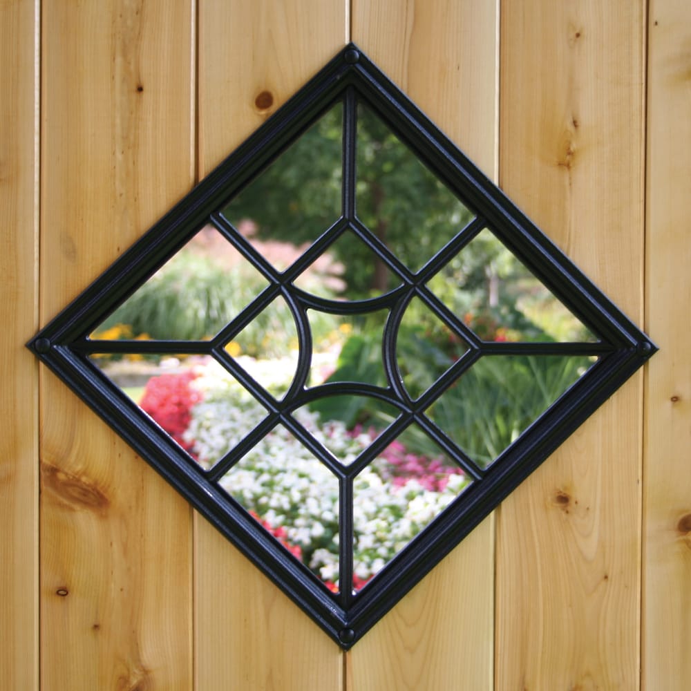15 in. x 15 in. Square/Diamond Black Cast Aluminum Insert for Wooden Gate