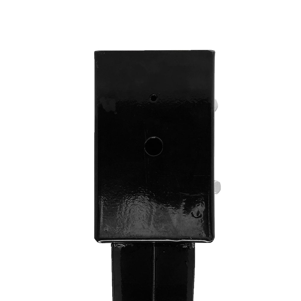 Black Multi-Purpose 4 in. x 4 in. Yard & Lawn Spike for In-Ground Post Support