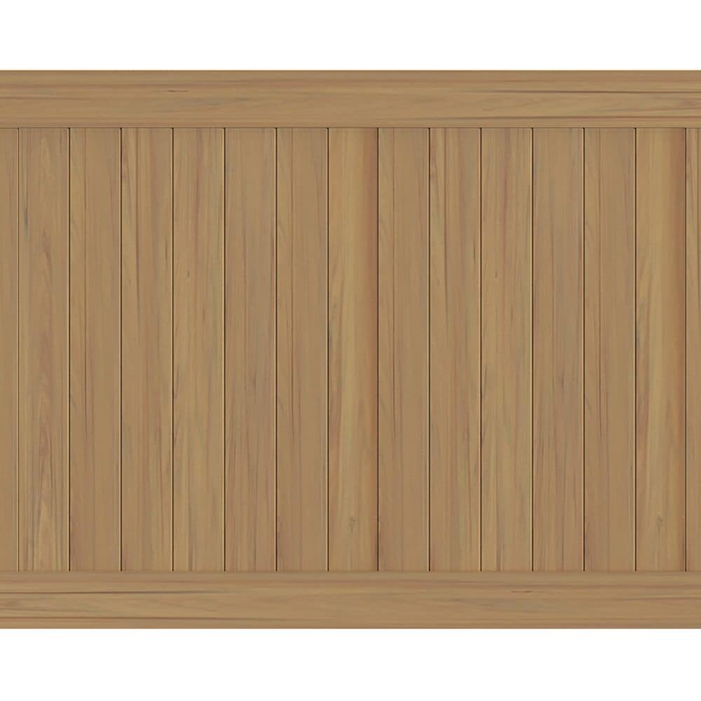 6ft. X 8ft. Cypress vinyl fence privacy panel kit with 5.5 in. top rail