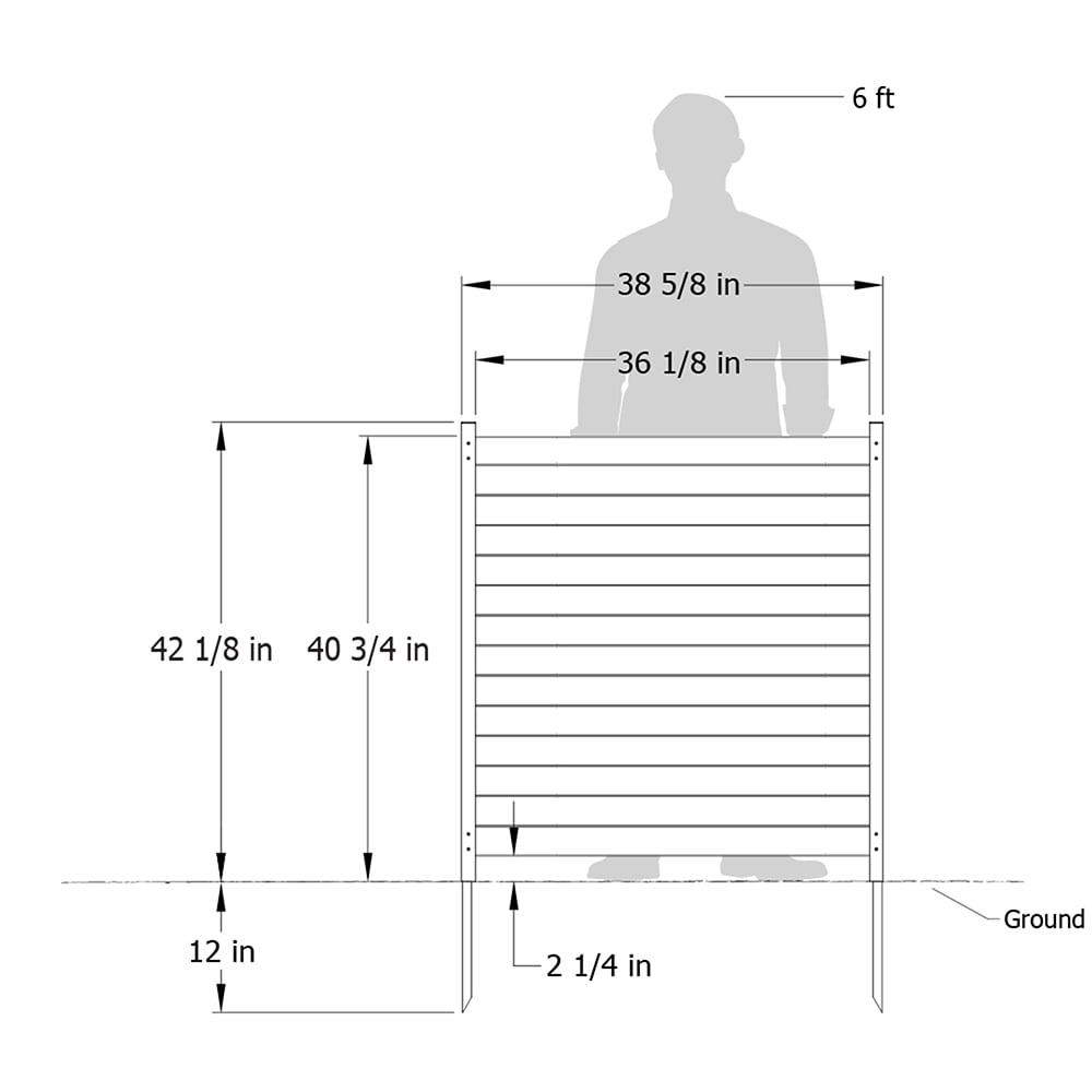 3.5ft H x 3ft W Richmond Wood Privacy Screen Panels