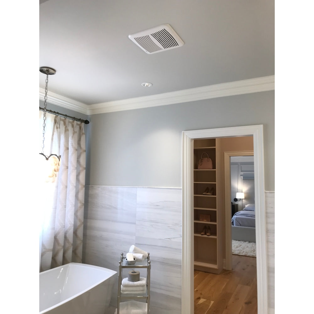 HushTone Switchable 3 Speed, 50/80/100 CFM Ceiling Bathroom Exhaust Fan with Humidity