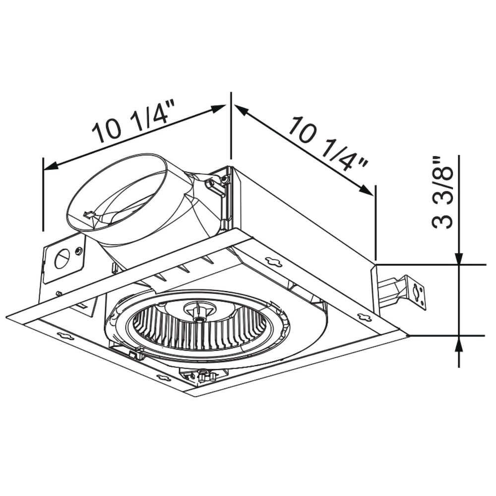 HushTone Switchable 3 Speed, 50/80/100 CFM Ceiling Bathroom Exhaust Fan with Humidity