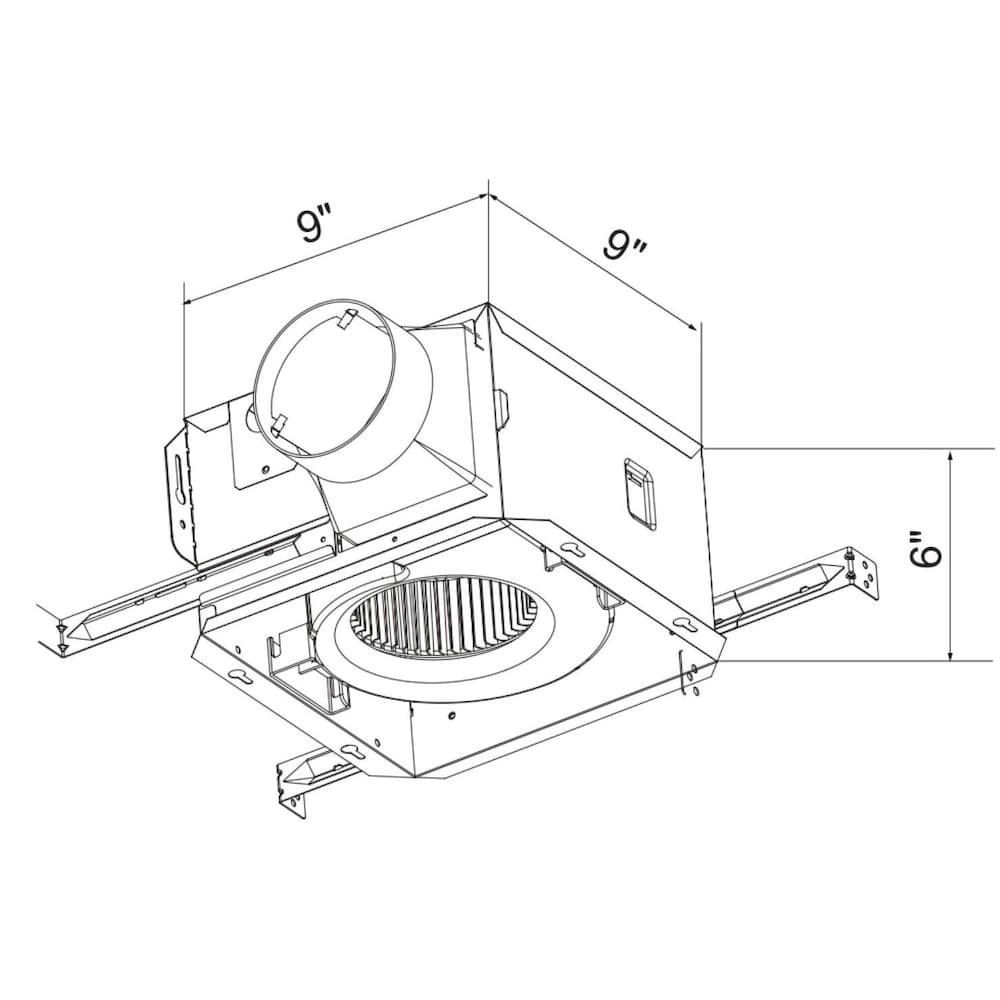 Cyclone Cyclone HushTone, 3- speed, 50/ 80/ 100 CFM, 1.0 sones Quiet Bathroom Fan, (for rooms <95 sq. ft.) with Humidity Sensor, ENERGY STAR CERTIFIED