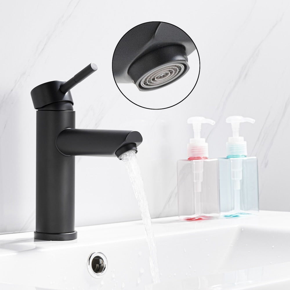 Single Hole Single-Handle Bathroom Faucet Deck Plate in Matte Black