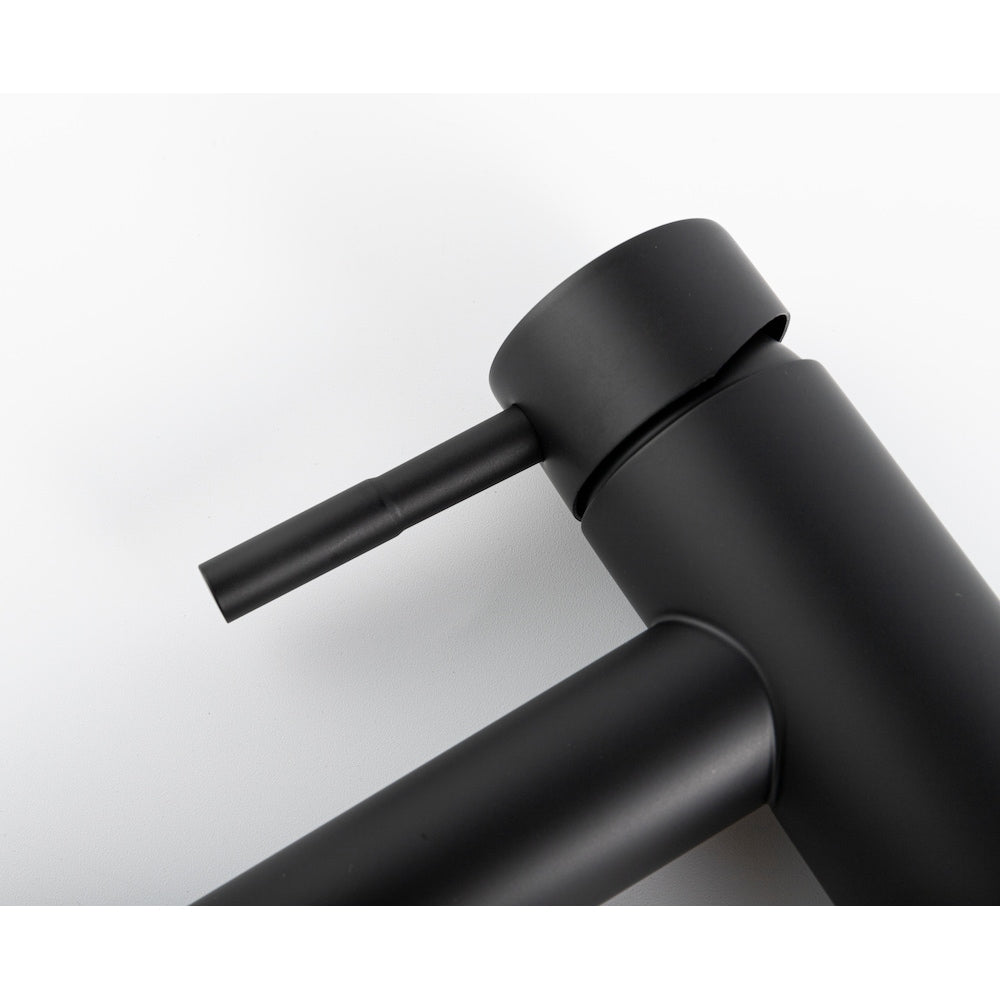Single Hole Single-Handle Bathroom Faucet Deck Plate in Matte Black