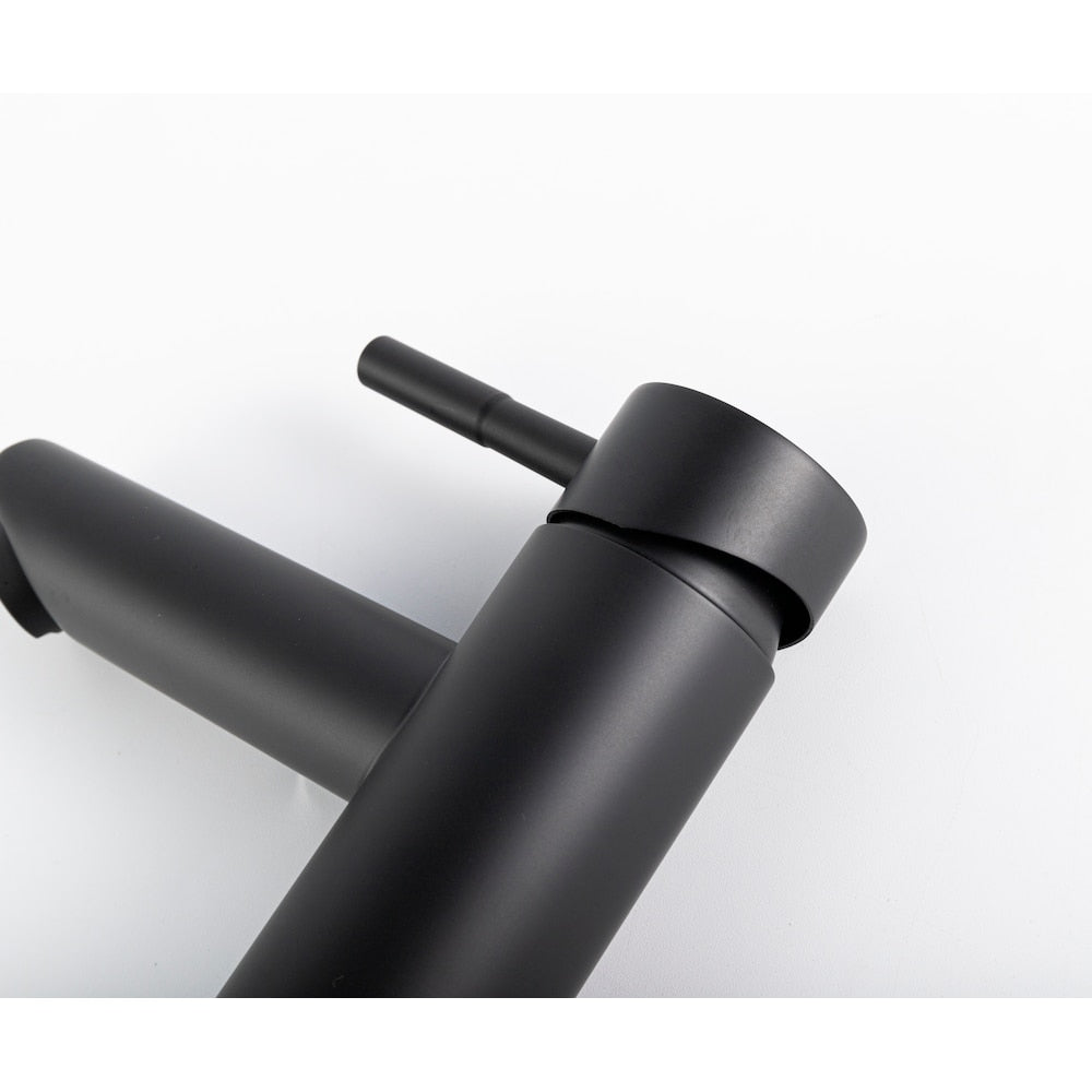 Single Hole Single-Handle Bathroom Faucet Deck Plate in Matte Black