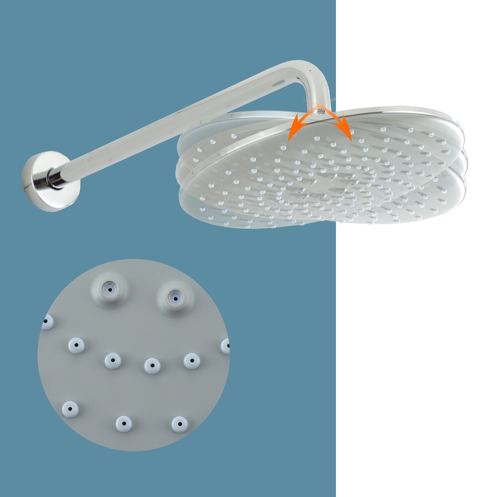 Wall Mounted Single-Handle 3 Sprays Shower Faucet in Chrome