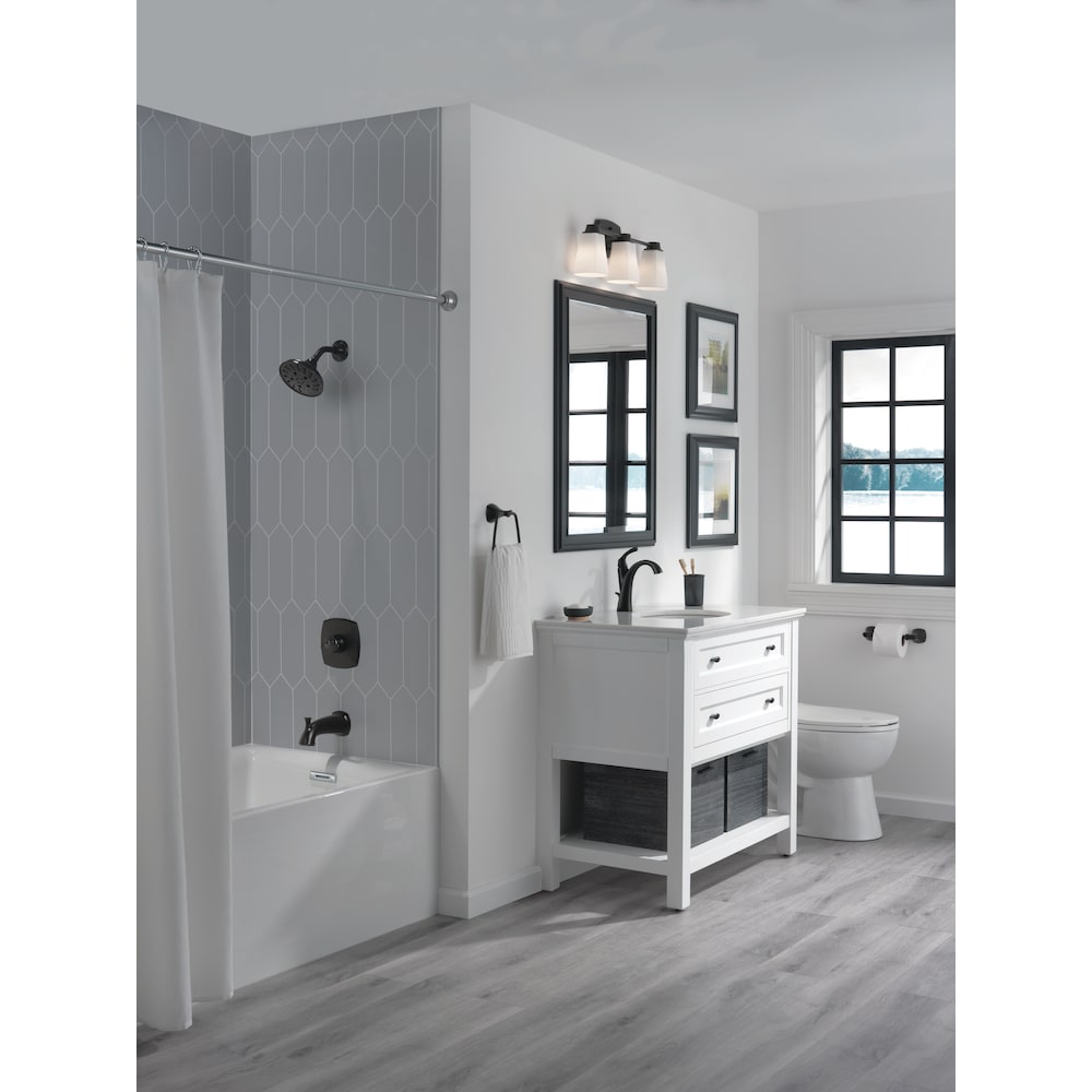 Sandover Single Handle Centerset Bathroom Faucet in Matte Black