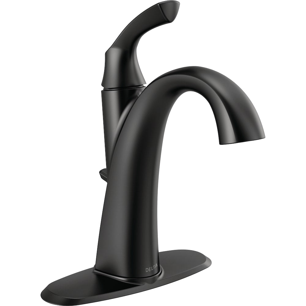 Sandover Single Handle Centerset Bathroom Faucet in Matte Black